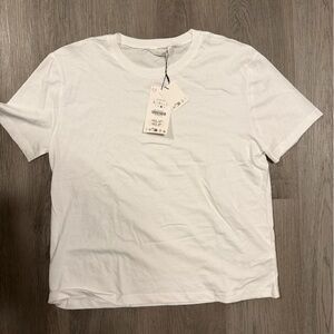 NWT Zara Basic White Short Sleeve Tee